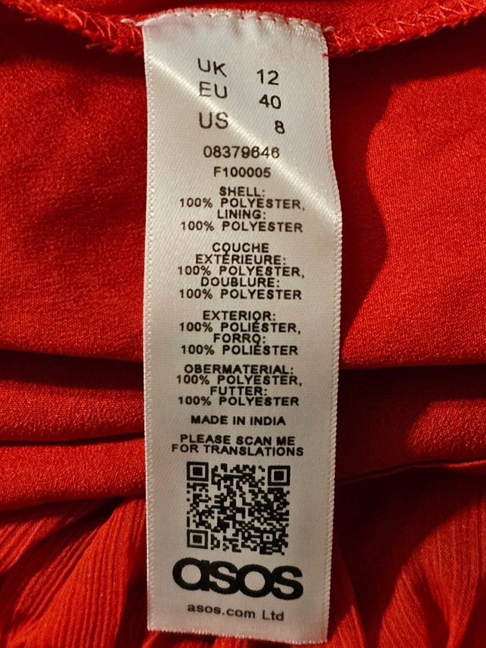 NWT ASOS Red Sleeveless Halter Special Occasions Maxi Dress Size 8 - Picture 15 of 15